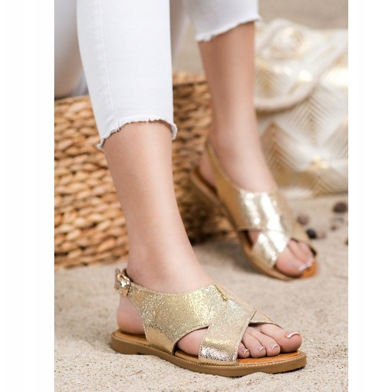 Filippo Klasszikus arany szandál aranysárga 2