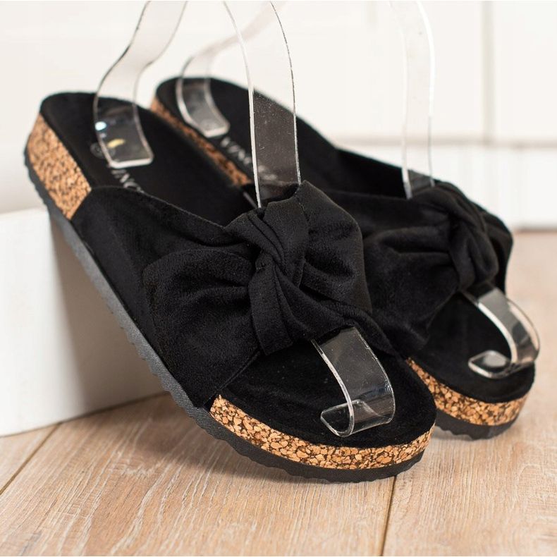 Kényelmes alkalmi VINCEZA papucs fekete 2