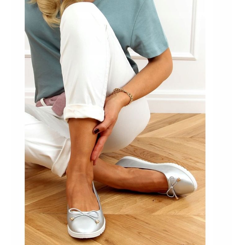 Ezüst női balerinák DY-10 Silver 1