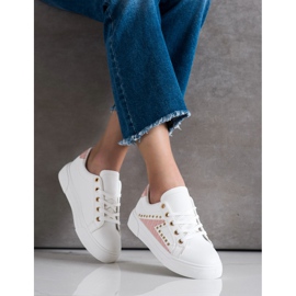 SHELOVET Eco bőr cipők fehér 2