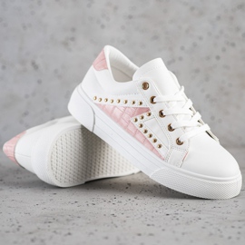 SHELOVET Eco bőr cipők fehér 1