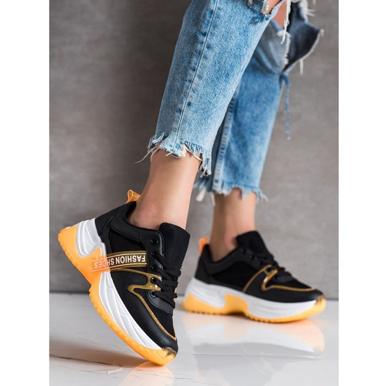 SHELOVET Cipők Mesh Fashion cipővel fekete 1
