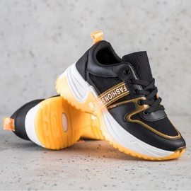 SHELOVET Cipők Mesh Fashion cipővel fekete 2