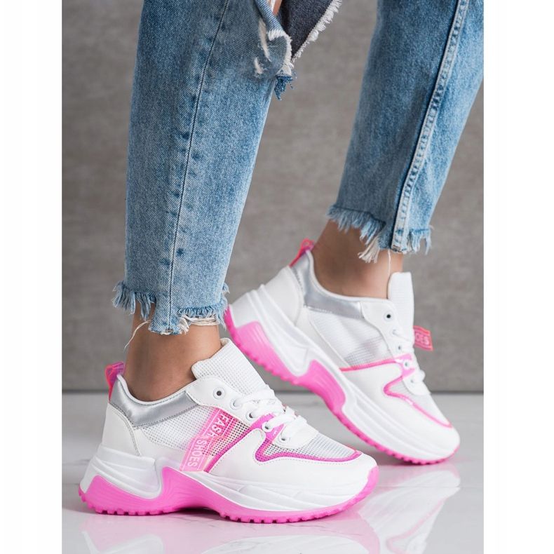 SHELOVET Cipők Mesh Fashion cipővel fehér 1
