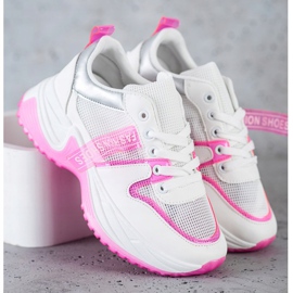 SHELOVET Cipők Mesh Fashion cipővel fehér 2