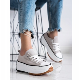 SHELOVET Cipők a magas platformon szürke 2