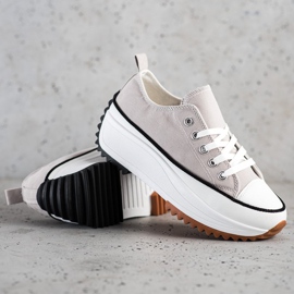 SHELOVET Cipők a magas platformon szürke 1