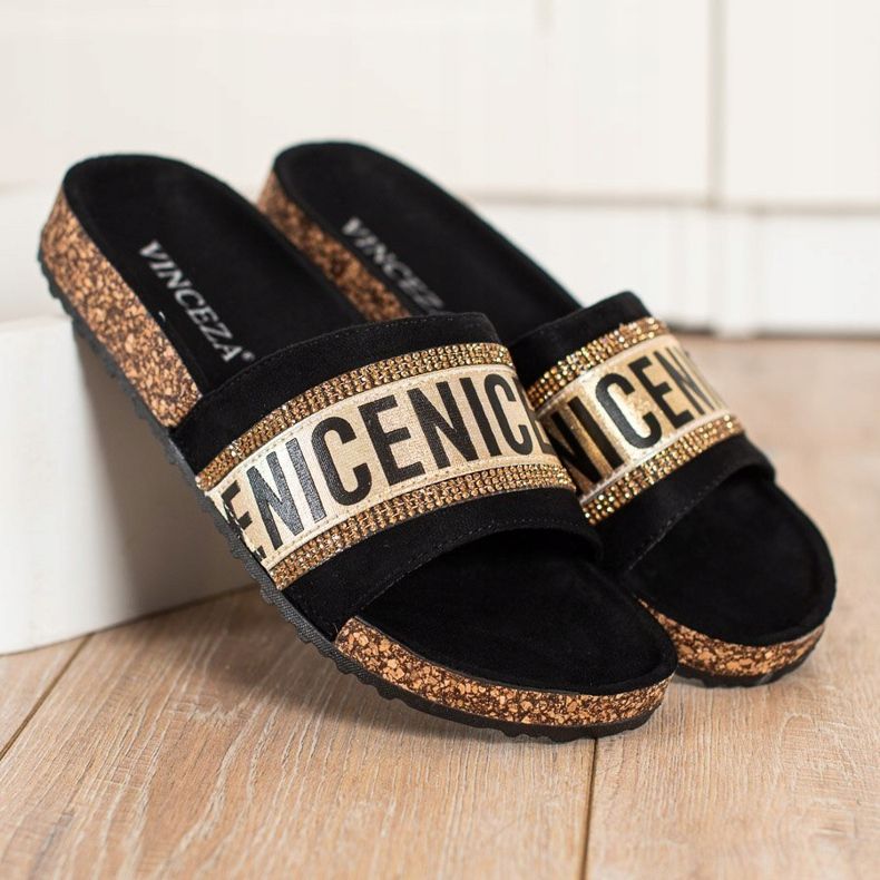 Divatos VINCEZA papucs fekete 2