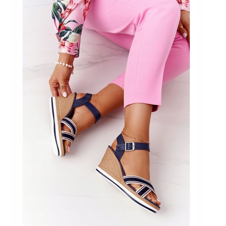 PG1 Ék szandál Navy Blue Sea Wave sötétkék 1