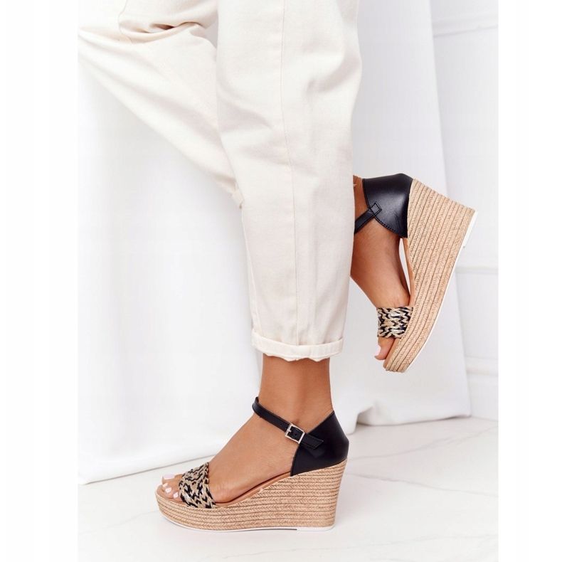 Bőr ék szandál Maciejka L4869-01 Fekete 2 Bőr ék szandál Maciejka L4869-01 Fekete 2