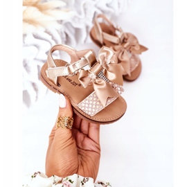 FR1 Gyermek szandál íjjal Golden Beebee aranysárga 2