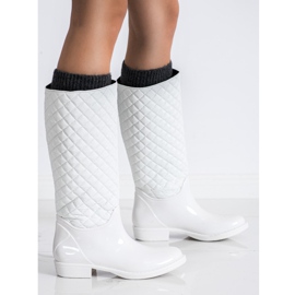 SHELOVET Magas, steppelt galoshes fehér 1