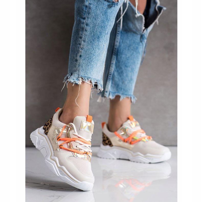 SHELOVET Leopárdmintás cipők barna 2