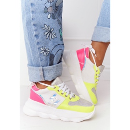Női sportcipő a platformon lu boo white fehér sokszínű 1