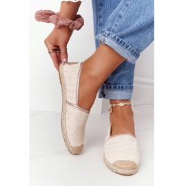 Espadrilles On Straw Sole Lu Boo Ecru bézs 1