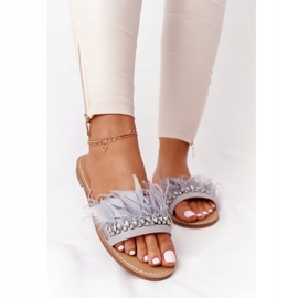 Papucs tollal Lu Boo Grey szürke 1