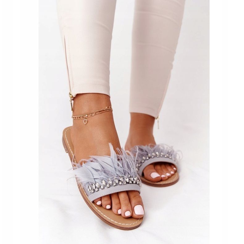 Papucs tollal Lu Boo Grey szürke 1