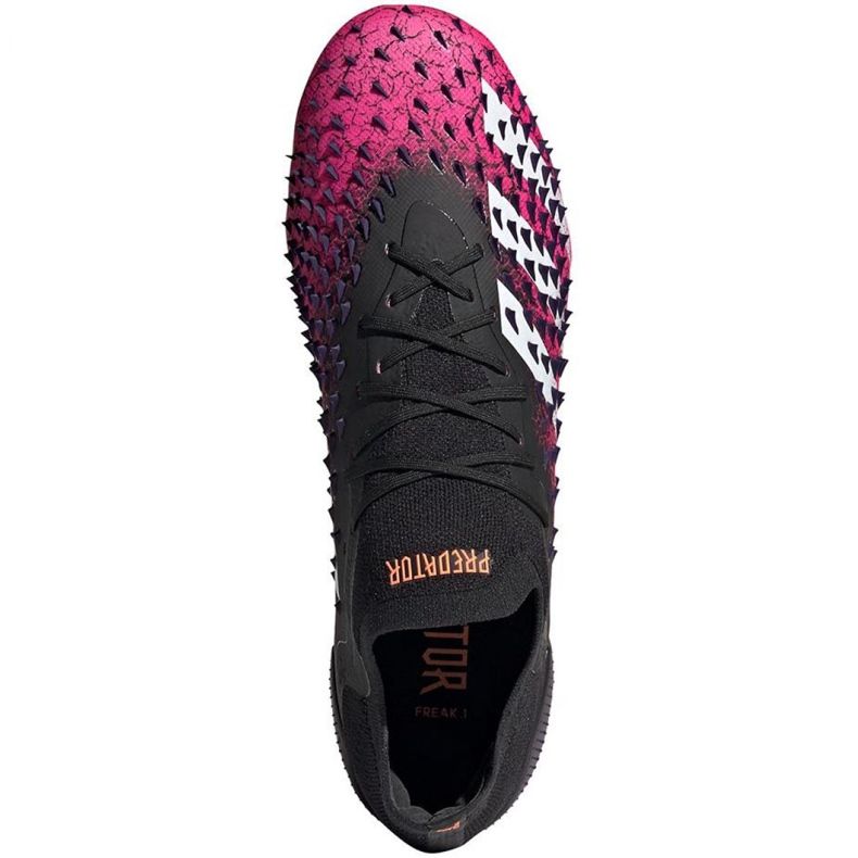 Adidas Predator Freak.1 L Fg M FW7244 futballcipő fehér, fekete, rózsaszín fekete 1