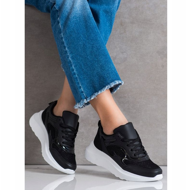 Sweet Shoes Cipők csillogással fekete 1