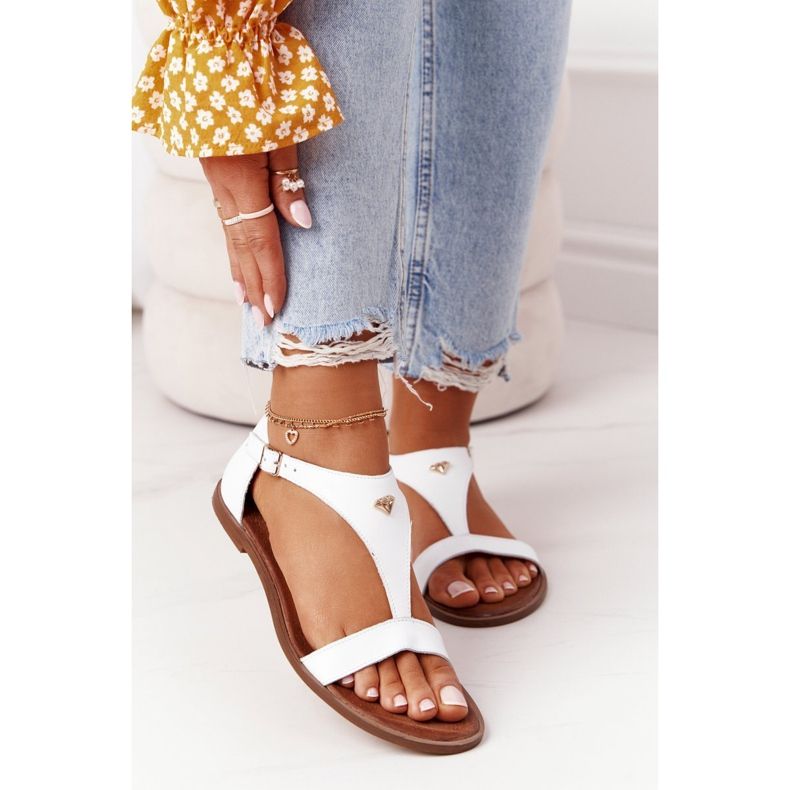 Női bőr szandál Nicole 2648 Fehér 2