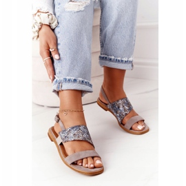 Maciejka bőr szandál 05167-10 Sötét bézs sokszínű 2