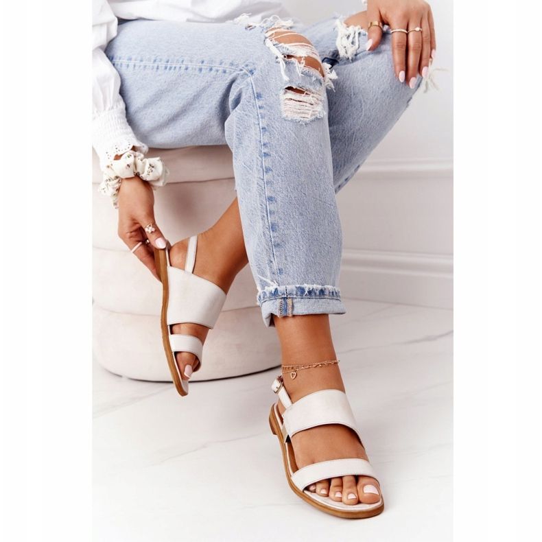 Maciejka 05167-25 Arany bőr szandál aranysárga 2