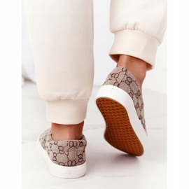 Női Logged Cipők Slip-On Khaki Challenge barna 2