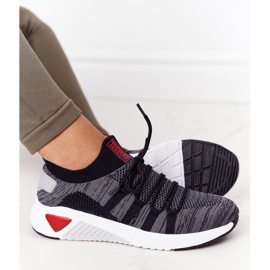 Női sportcipő Memory Foam Big Star HH274532 Sötétszürke fehér 1