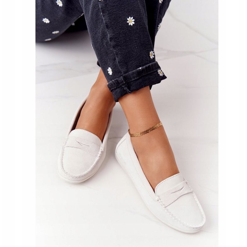 Női velúr cipők Big Star HH274665 Ecru bézs 1