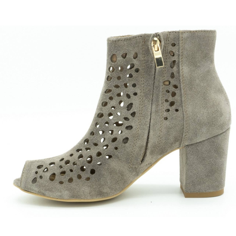 Exousite Áttört bőrcsizma nőknek 1184 szürke 1