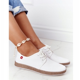 Női fűzős espadrilles Big Star FF276043 White fehér 1