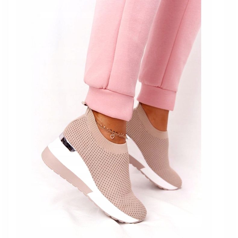 Áttört cipők Slip-On Wedge Bézs HO248 Harmony 2
