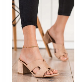 VINCEZA papucs bézs 1