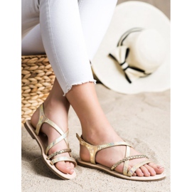 Szandál Eco Bőr VINCEZA aranysárga 2