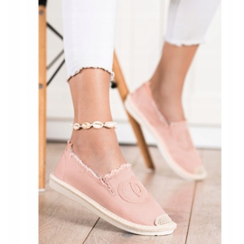 SHELOVET Textil espadrillák rózsaszín 2 SHELOVET Textil espadrillák rózsaszín 2