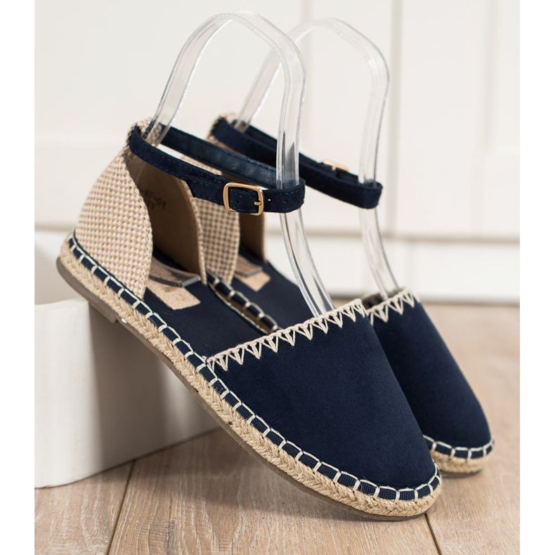 Goodin Navy espadrilles velúrral bézs sötétkék kék 1 Goodin Navy espadrilles velúrral bézs sötétkék kék 1