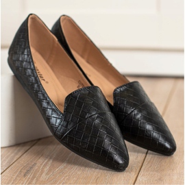 Seastar Divatos balerinák öko bőrrel fekete 2