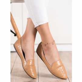 Seastar Divatos balerinák öko bőrrel barna 1