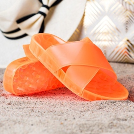 SHELOVET Divatos gumi papucs narancs 1