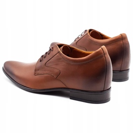 Olivier Férfi hivatalos cipő P11, amely növeli a fedett éket barna 4