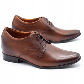 Olivier Férfi hivatalos cipő P11, amely növeli a fedett éket barna 1