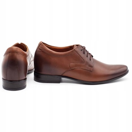 Olivier Férfi hivatalos cipő P11, amely növeli a fedett éket barna 2