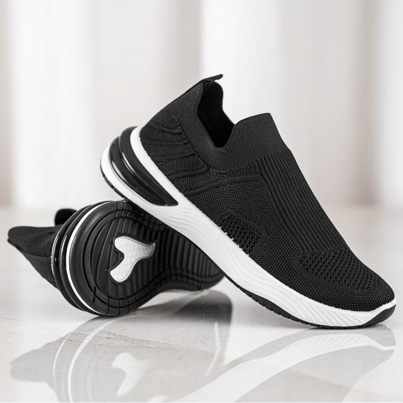 SHELOVET Áttört csúszós cipők fekete 1