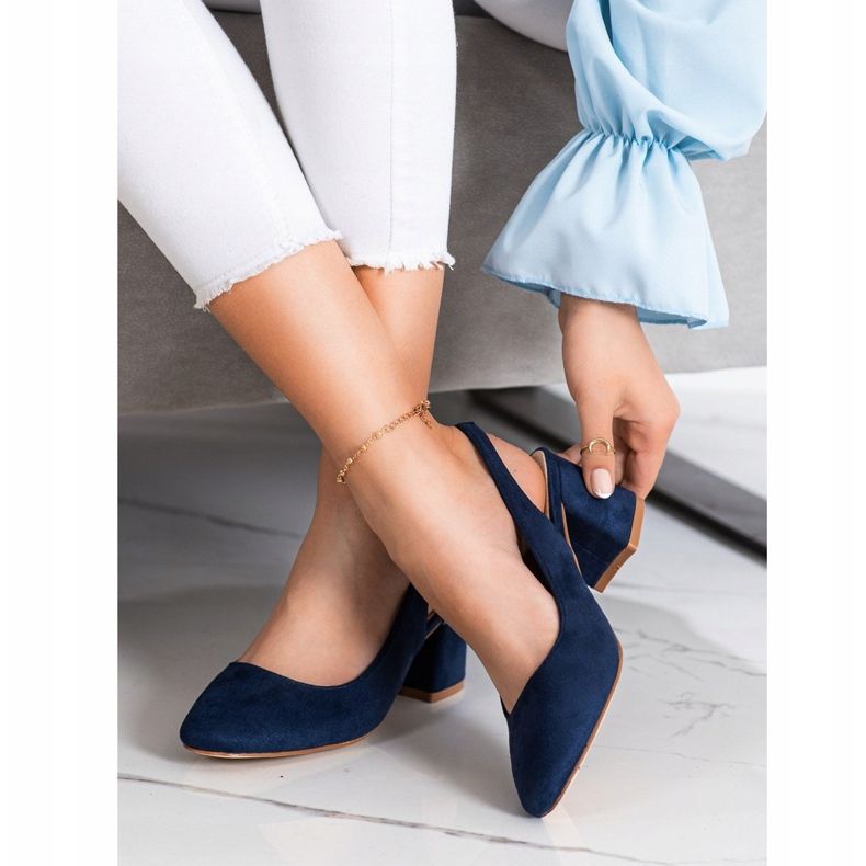 Goodin Felcsúsztatható szivattyúk szabad sarokkal sötétkék kék 1