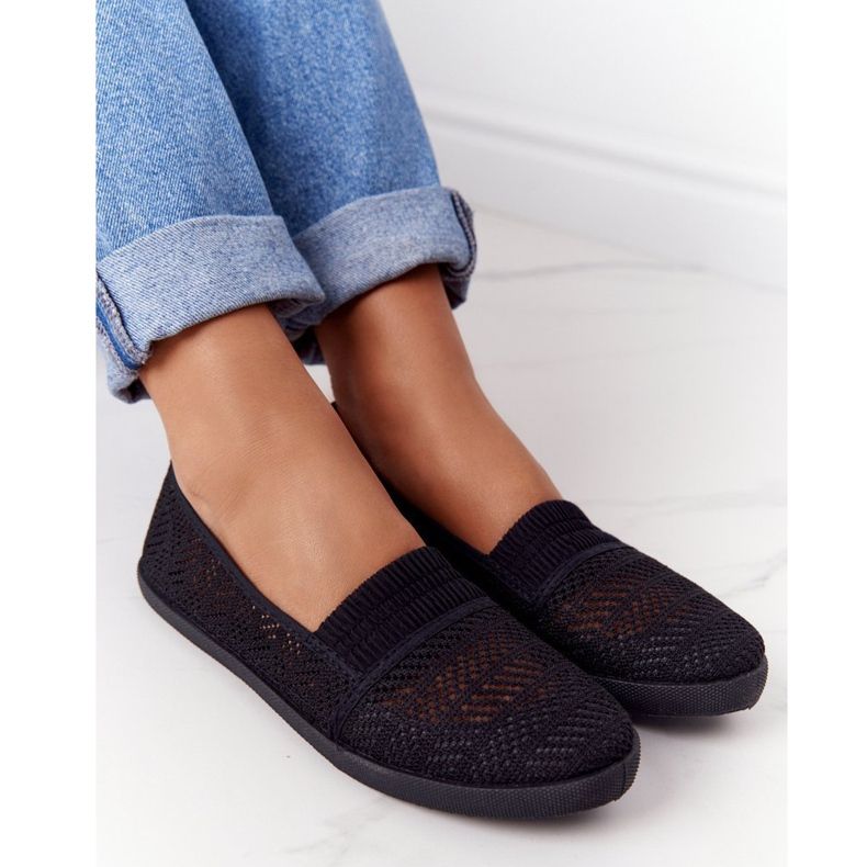 Áttört Slip-On fekete Chillout cipők 1 Áttört Slip-On fekete Chillout cipők 1