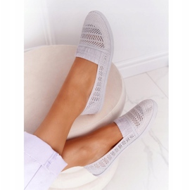 Áttört Slip-On szürke Chillout cipők 1