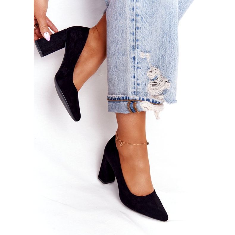 Suede szivattyúk egy rúdon Sergio Leone PB216 fekete 1