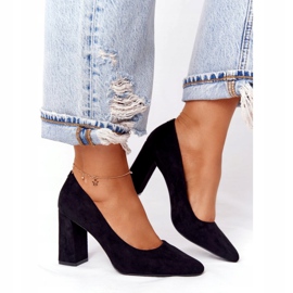 Suede szivattyúk egy rúdon Sergio Leone PB216 fekete 2