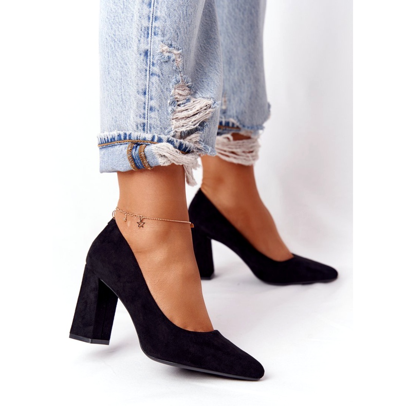 Suede szivattyúk egy rúdon Sergio Leone PB216 fekete 3