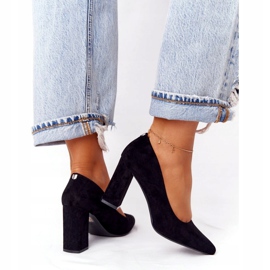 Suede szivattyúk egy rúdon Sergio Leone PB216 fekete 4